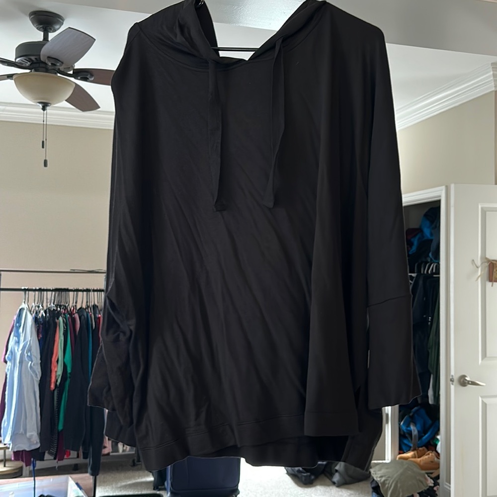 Black shirt with hood